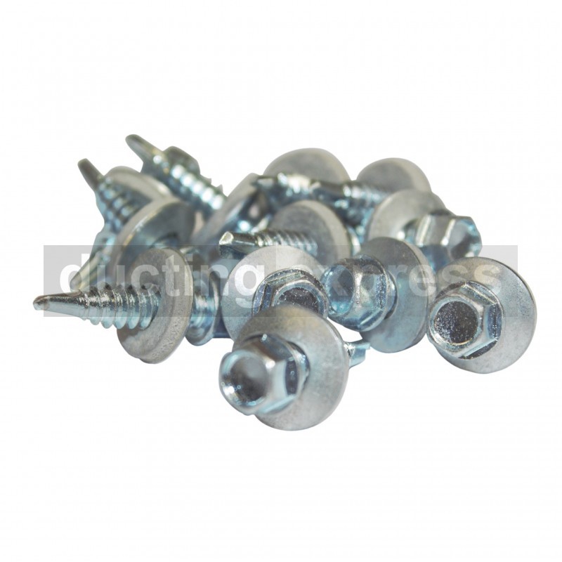 Tek Screws 6.3 X 25 QTY 100 With Rubber Washer Ducting Express