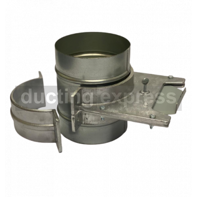 Blast Gate Damper Spiral & Flex Adapter 160mm Diameter