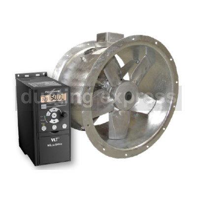 Flakt Woods Case Mounted Axial Fan 500mm SC MaXFan Compac C/w 230v Inverter 3 Phase Motor - WJ513255
