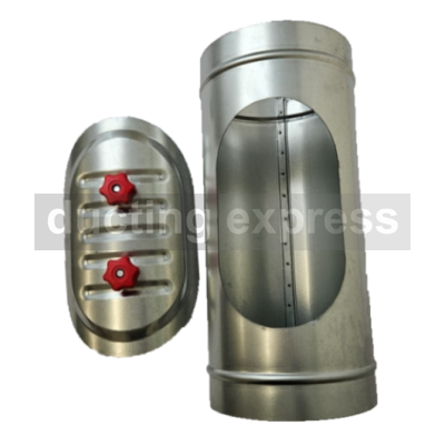 Spiral Duct Access Door Adapter 250 Diameter To Fit Access Door Medium 250mm X 150mm