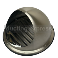 100 Diameter Stainless Steel Bull Nose Vent - Grille - VLA SS