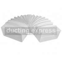 110 X 54mm Rectangular PVC Flexible Ducting 500mm Length With Connectors