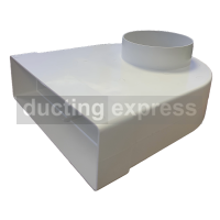 125mm To 204 X 60 Rigid Plastic 90 Degree Transformer