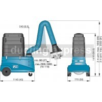 Nederman FilterCart Advanced Mobile Welding Extraction Filter Unit 3 Meter Arm 240V - 12635845