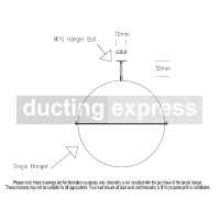 Suspension Clip Single Hanger M8 Or M10 300mm