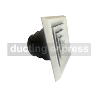 4-way Ceiling Diffuser 295 X 295 With Round Spigot And Damper - MV4