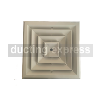 4-way Ceiling Diffuser 295 X 295 With Round Spigot And Damper - MV4