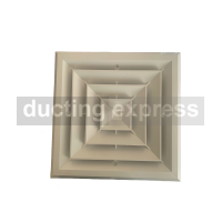 4-way Ceiling Diffuser 295 X 295 With Round Spigot And Damper - MV4