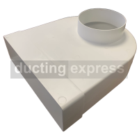 100mm To 204 X 60 Rigid Plastic 90 Degree Transformer