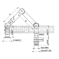 Nederman Bench Top Extraction Arm FX2 75 Original - 70602344