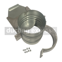 Blast Gate Damper Spiral & Flex Adapter 100mm Diameter