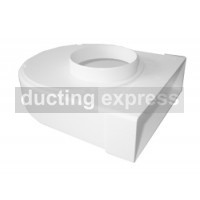 220 X 90 To 125mm Plastic 90 Degree Transformer With Rotating Spigot