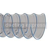 Medium-Heavy Duty Flexible PVC Coated Ducting 82mm Diameter 10 Meter Length - 012037-082-0100