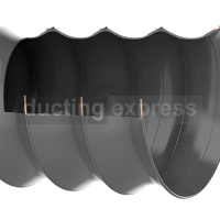 Light Duty Black PVC Flexible Ducting 38mm Diameter 10 Meter Lengths - 007577-038-0100