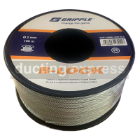 2mm Gripple Wire 7x7 100 Meter Roll -  ROP-2.0MM-100MM-BLC