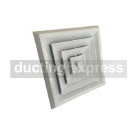 4-way Ceiling Diffuser 295 X 295 With Round Spigot And Damper - MV4