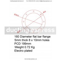 Flat Bar Flange 160mm Diameter