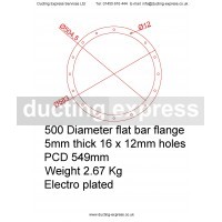Flat Bar Flange 500mm Diameter