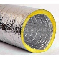 Acoustic Aluminium Flexible Ducting 224mm Diameter X 10 Meters Long