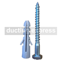 M6 X 60mm Coach Screws & Nylon Wall Plugs (QTY 50)