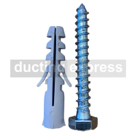 M8 X 60mm Coach Screws & Nylon Wall Plugs (QTY 50)