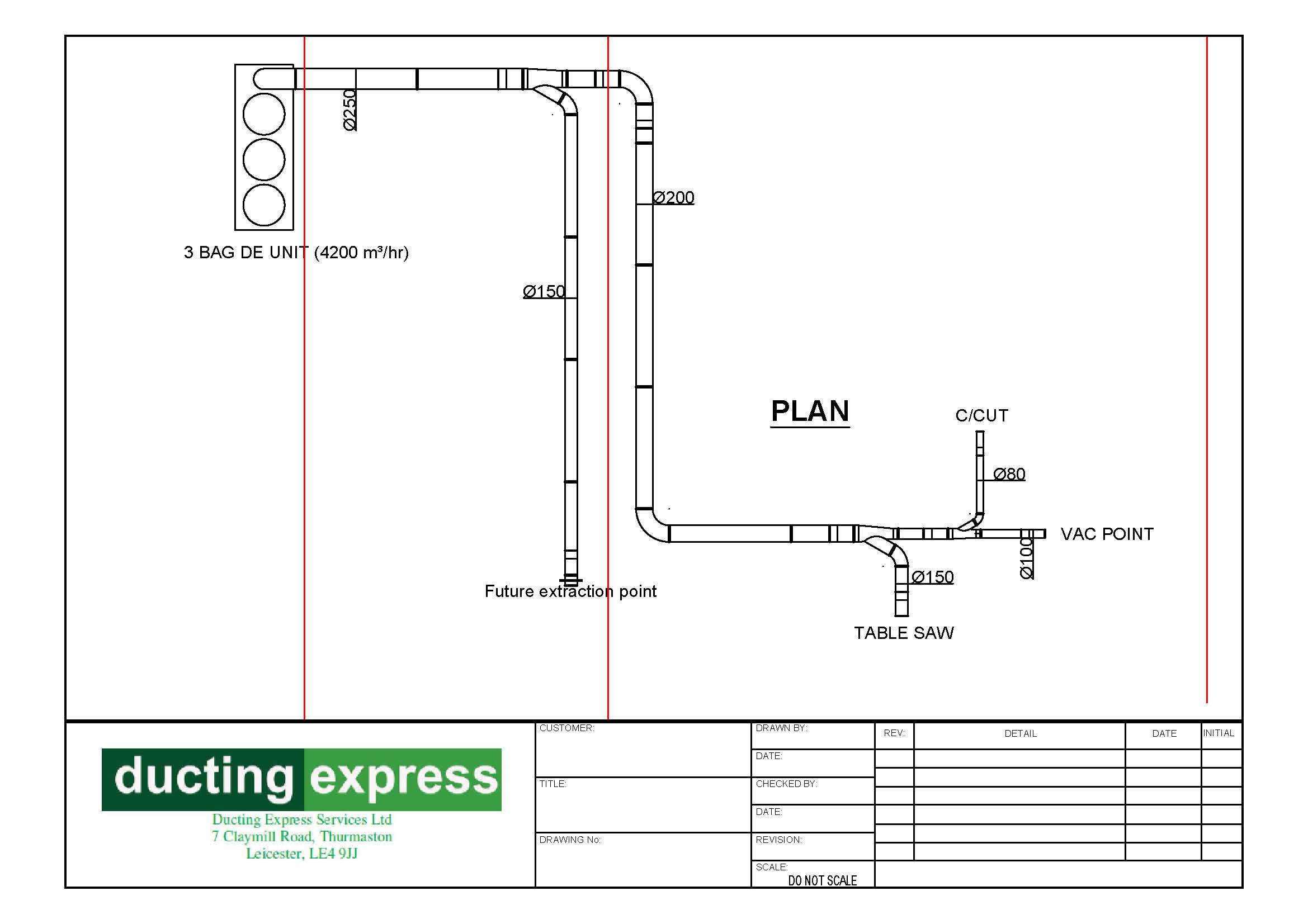 Wood Waste Extraction Drawing